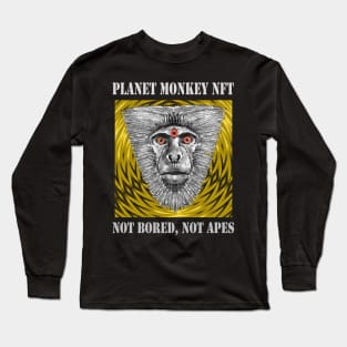 Planet Monkey Not Bored Apes Long Sleeve T-Shirt